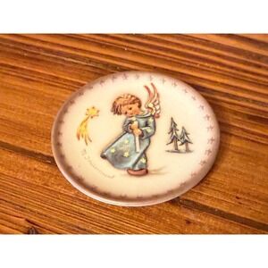 Goebel Hummel Miniature Plate Unisex 3.25" Cream Excellent 1st Ed Angel 1995
